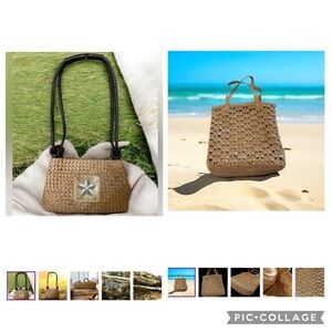 Sun n Sand tote and Straw tote